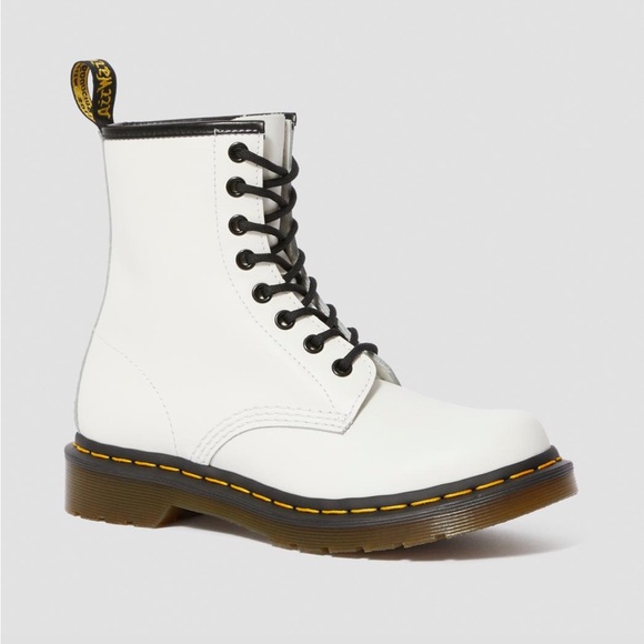 Dr. Martens Shoes - 1460 WOMEN'S SMOOTH LEATHER LACE UP BOOTS in White